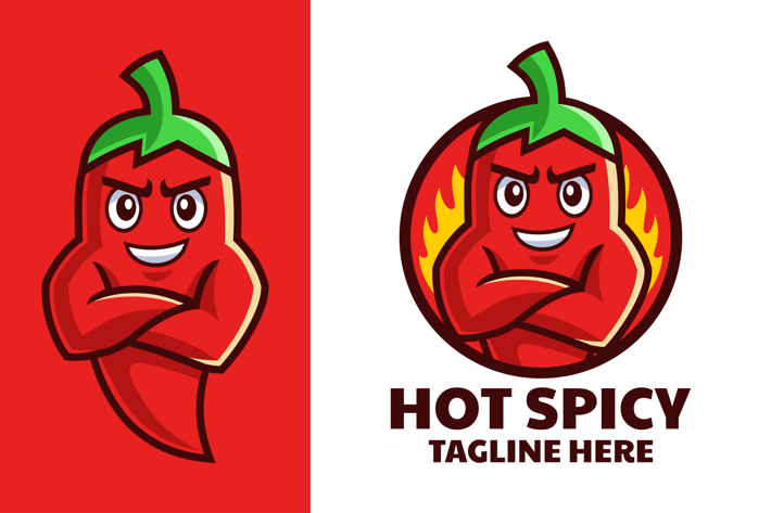 Hot Muscular Chili Mascot
