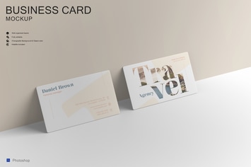 Realistic Business Card Mockup