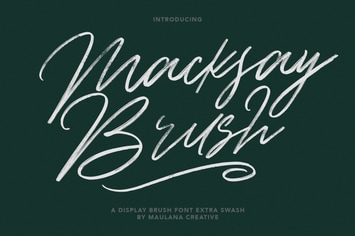 Macksay Display Brush Font Extra Swash
