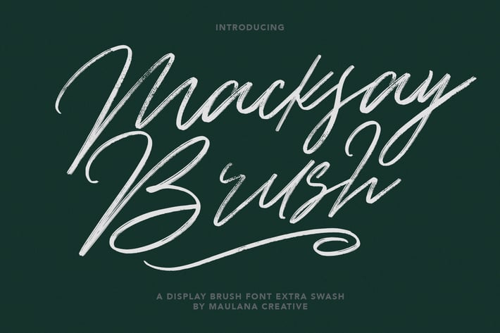 Macksay Display Brush Font Extra Swash