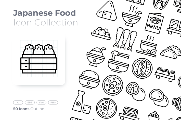 Japanese Food Outline Icon