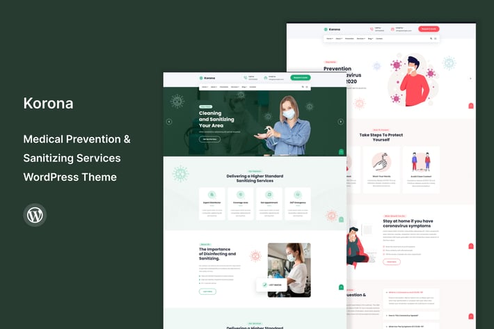 Korona - Medical & Sanitizing Services WP Theme