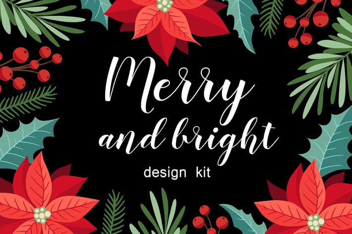 Merry and Bright Christmas Design Kit