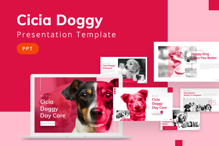 Cicia Doggy - Pets Powerpoint Template