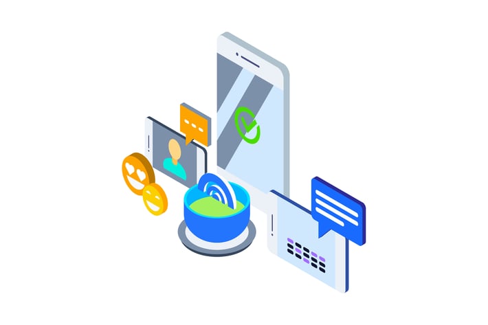 Communication Isometric Illustration