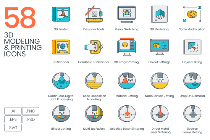 3D Printing Icons
