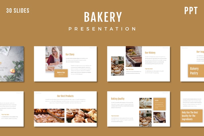 Bakery Presentation Template - (PPT)