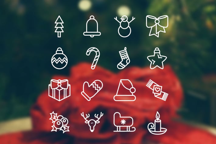 Christmas 16 Icons Set
