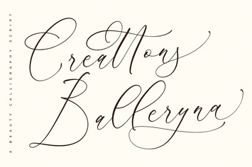 Creattons Balleryna Calligraphy Script Font