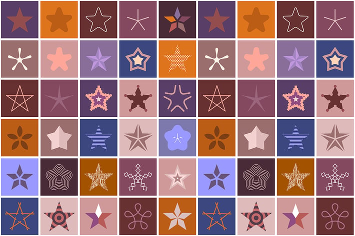 2 options of Star Decorative Elements
