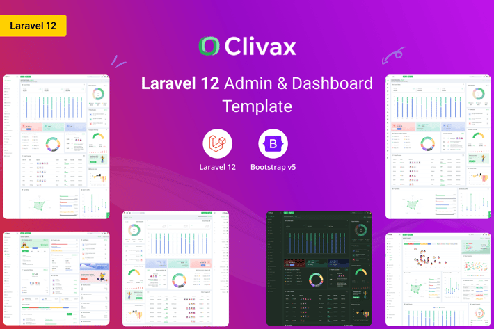 Clivax - Laravel 12 Admin & Dashboard Template