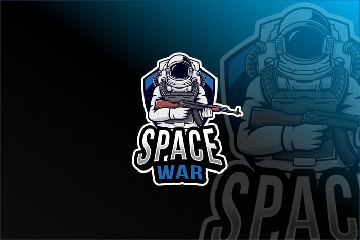Space War Esport Logo Template