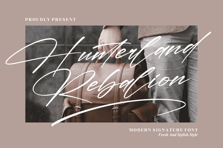 Hunterland Rebalion Modern Signature Font