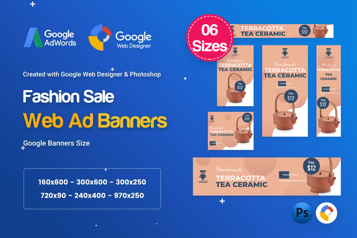 Product Sale Banners HTML5 D42 Ad - GWD & PSD
