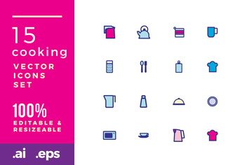 15 Cooking vector icons
