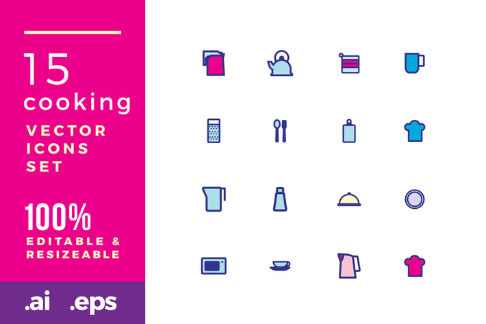15 Cooking vector icons
