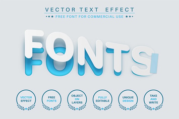 Torn paper - editable text effect,  font style