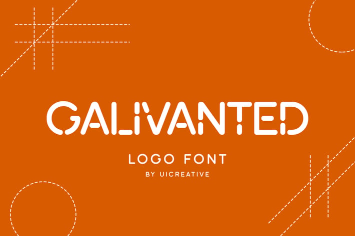 Galivanted Logo Stencil Sans Serif Font