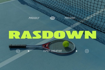 Razdown - Modern Sport Bold Expanded Logo Font