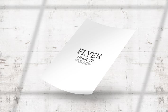 Floating A4 flyer mockup m1