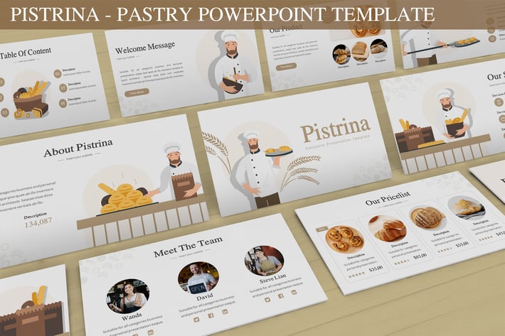 Pistrina - Pastry Powerpoint Template