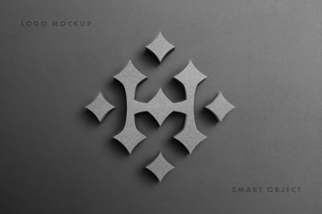 Concrete Sign Logo Mockup