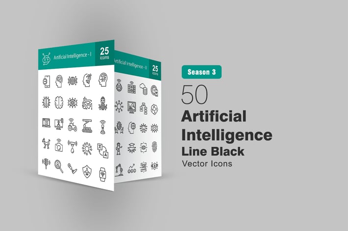 50 Artificial Intelligence Line Icons