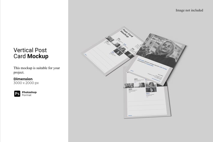 Vertical Post Card Mockup