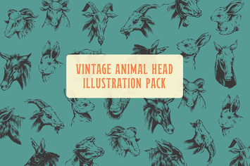 Animal Head Vintage Illustration