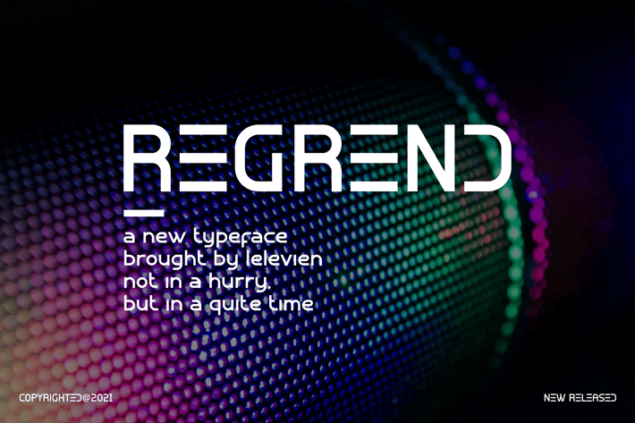 Regrend Sans Serif Font