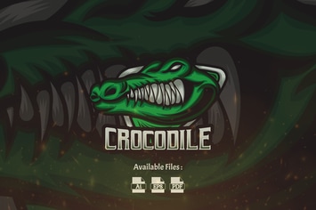 Crocodile Sport and Esport Logo Template
