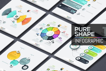 Pure Shape Infographics. Part 1