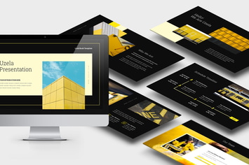 Uzela : Yellow Gradient Color Tone Powerpoint