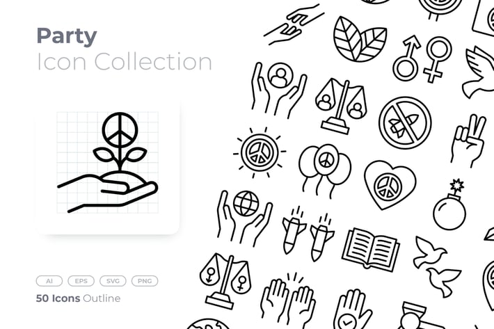 Peace Outline Icon