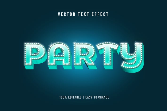 Party Lamp - EPS Text Effect