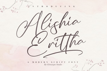 Alishia Erittha Modern Script Font