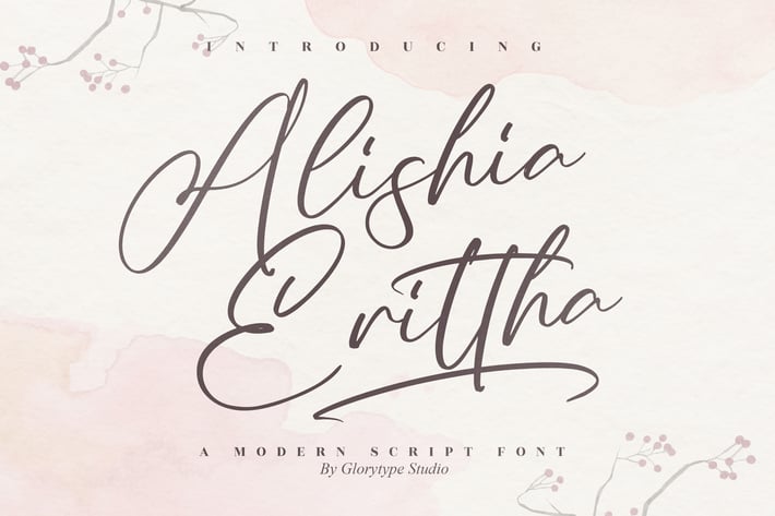 Alishia Erittha Modern Script Font