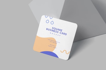 Square Business Card Mockups
