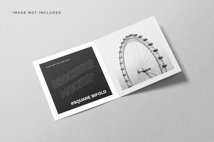 Square Bifold Brochure Mockup