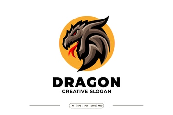 Dragon Mascot Logo Template