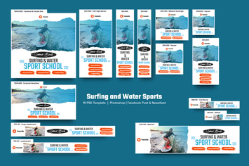 Surfing and Water Sports Banners Ad