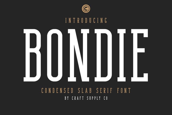 Bondie Slab - Condensed Slab Serif Font