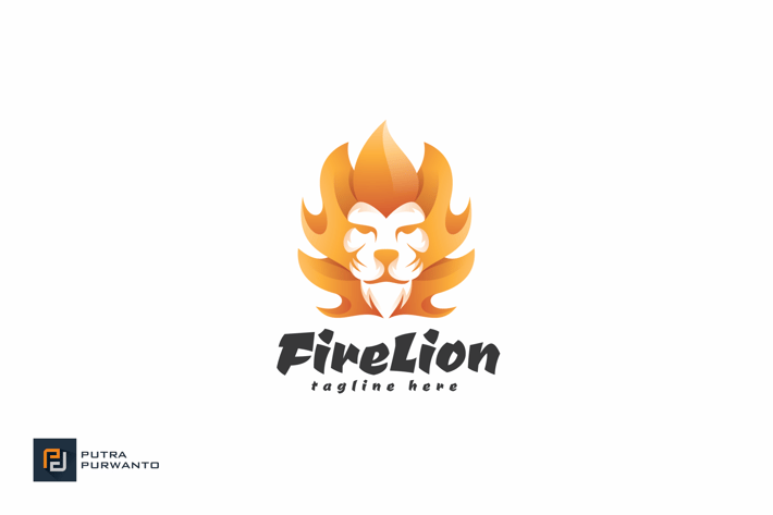 Fire Lion - Logo Template