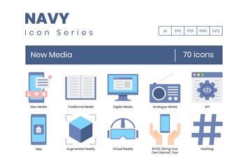 70 New Media Icons