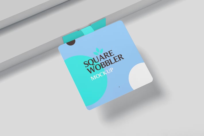 Square Wobbler Mockups