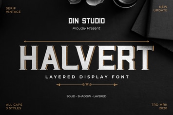 Halvert-Layered Display Font