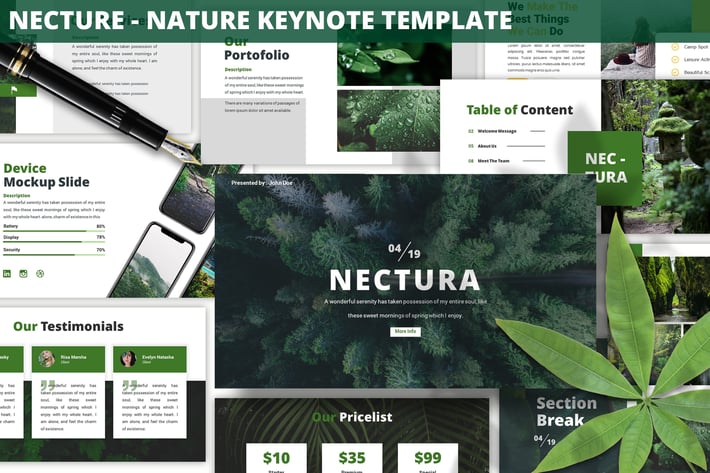 Nectura - Nature Keynote Template