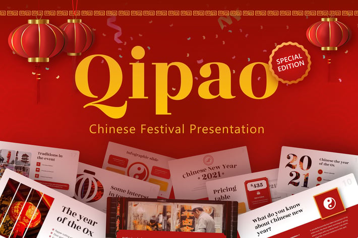 Qipao Chinese Festival Presentation Template