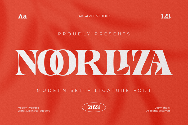 Noorliza - Modern Serif Ligature Font