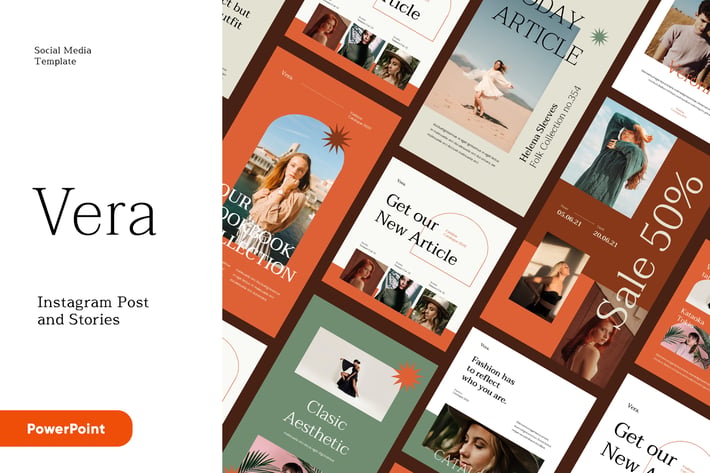 Vera - Instagram Post and Stories Powerpoint